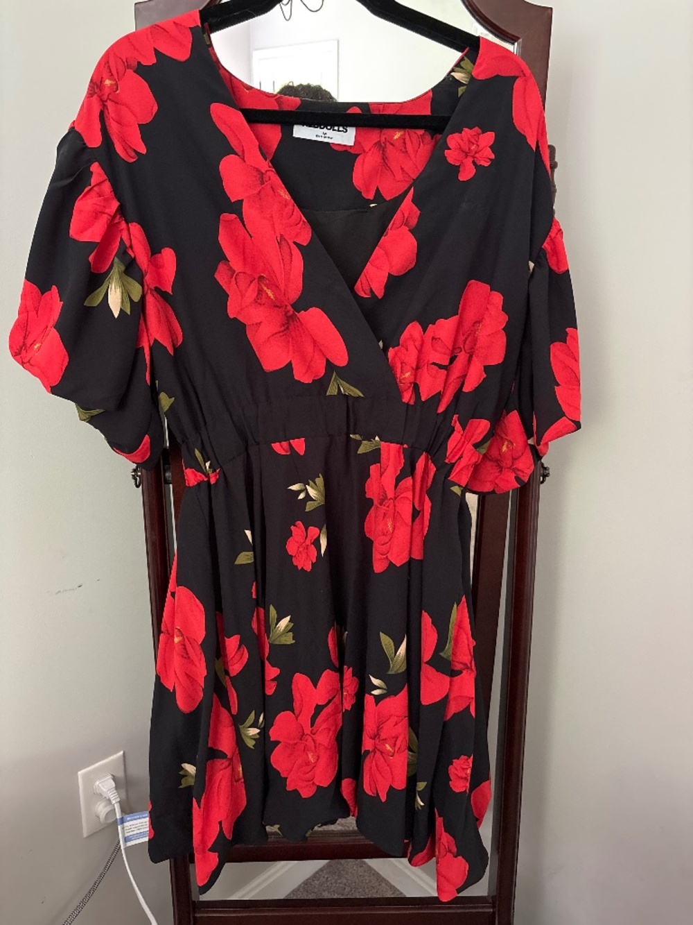 Rebdolls red floral dress